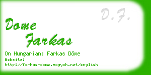 dome farkas business card