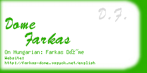 dome farkas business card
